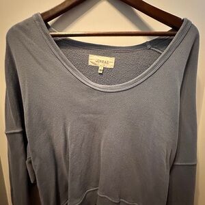 THE GREAT. Heather Gray Knit Top